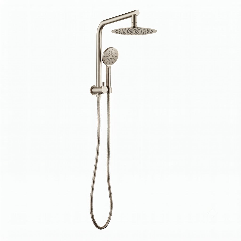 Round Multi‑Function Twin Half Rail Shower (Bottom Inlet)