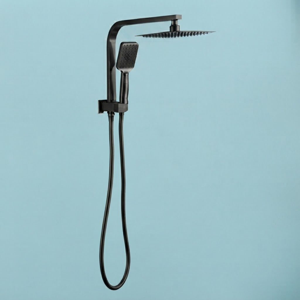 Square Multi‑Function Twin Half Rail Shower (Bottom Inlet)