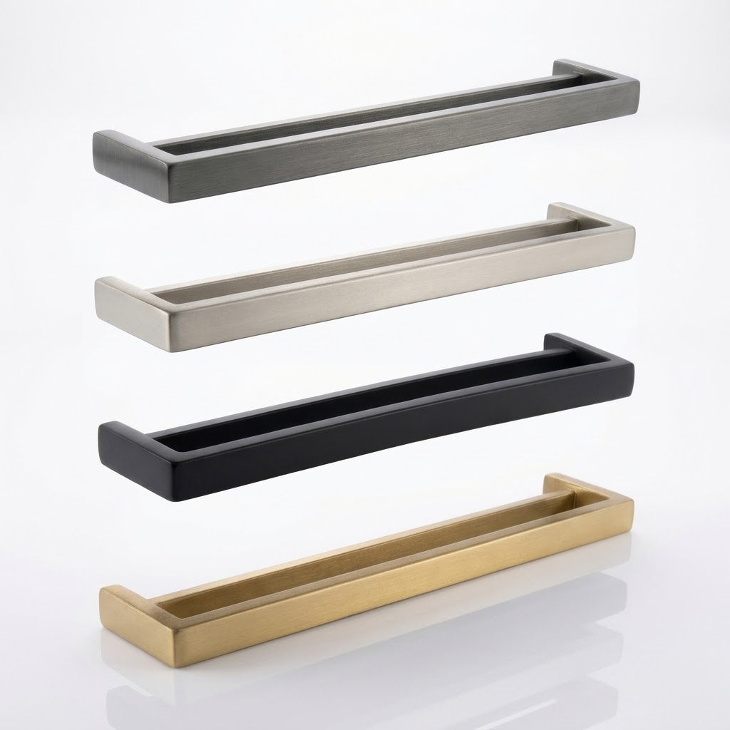 80cm Double Towel Rail | Square Stainless Steel Bathroom Towel Holder