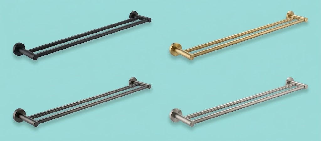 Round 800mm Double Towel Rail