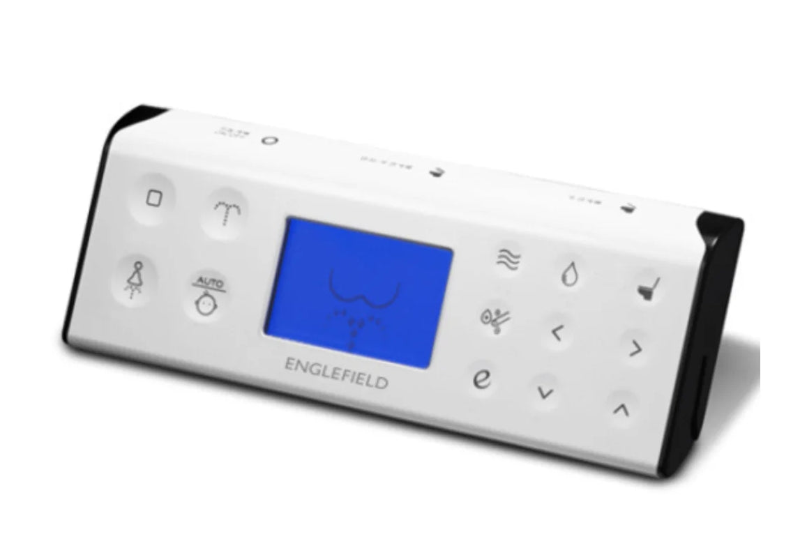 KOHLER X ENGLEFIELD ELECTRONIC BIDET PLUS SEAT WITH REMOTE CONTROL AND LUANA BTW TORNADO RIMLESS TOILET SUITE