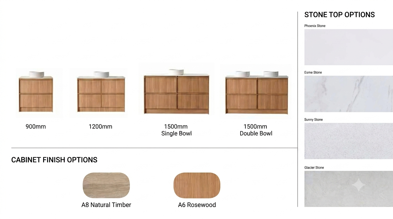 Noma Collection with Flat Stone Top