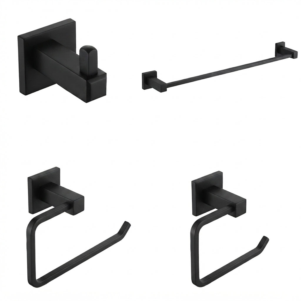 Square bathroom accessory - Robe Hook/Toilet Paper holder/Towel Ring/Towel Rail
