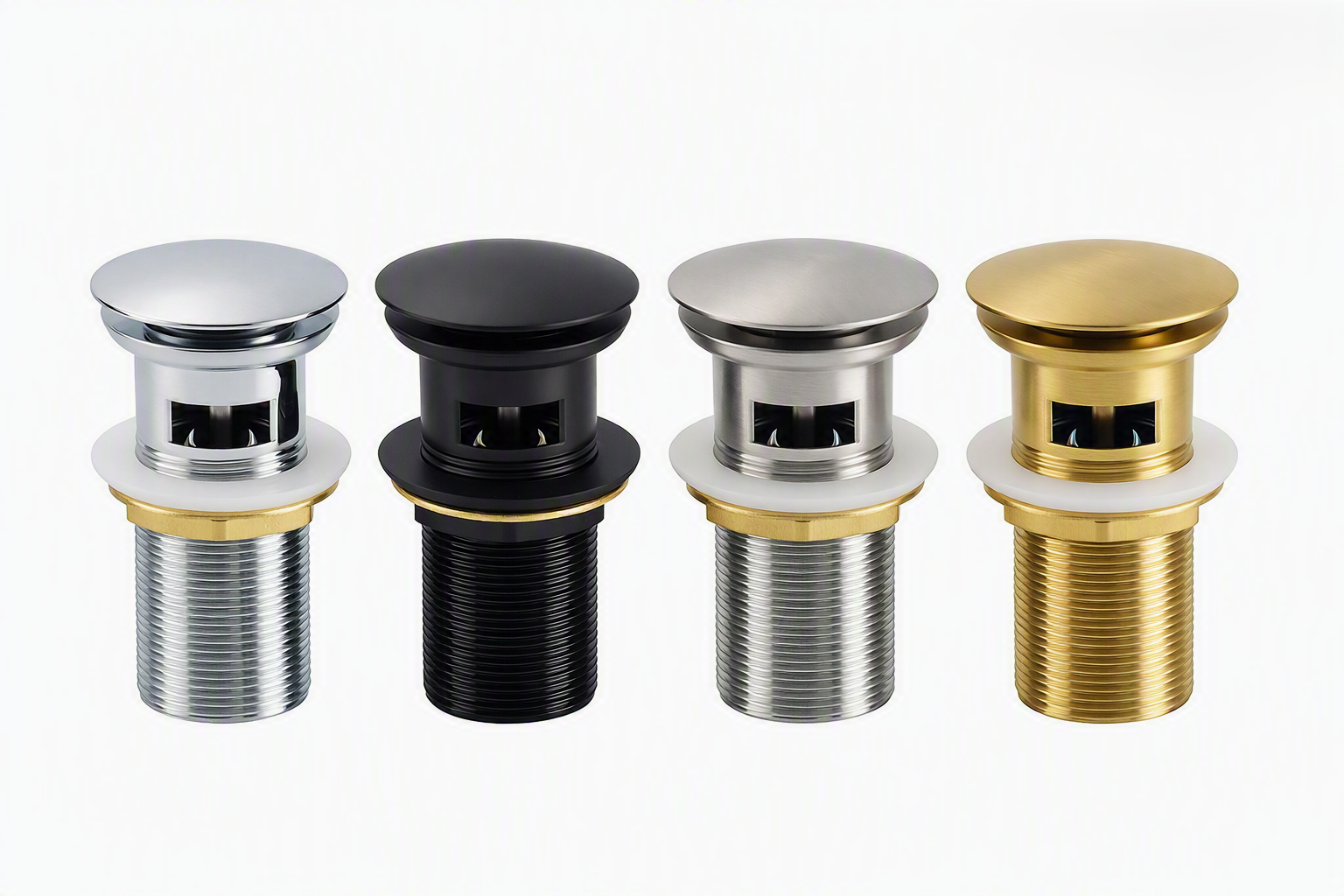 32/40mm Mushroom Top Solid Brass Basin Pop Up Waste with Overflow