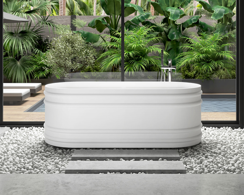 Freestanding Bath Eterno Collection — Matte White 1800mm