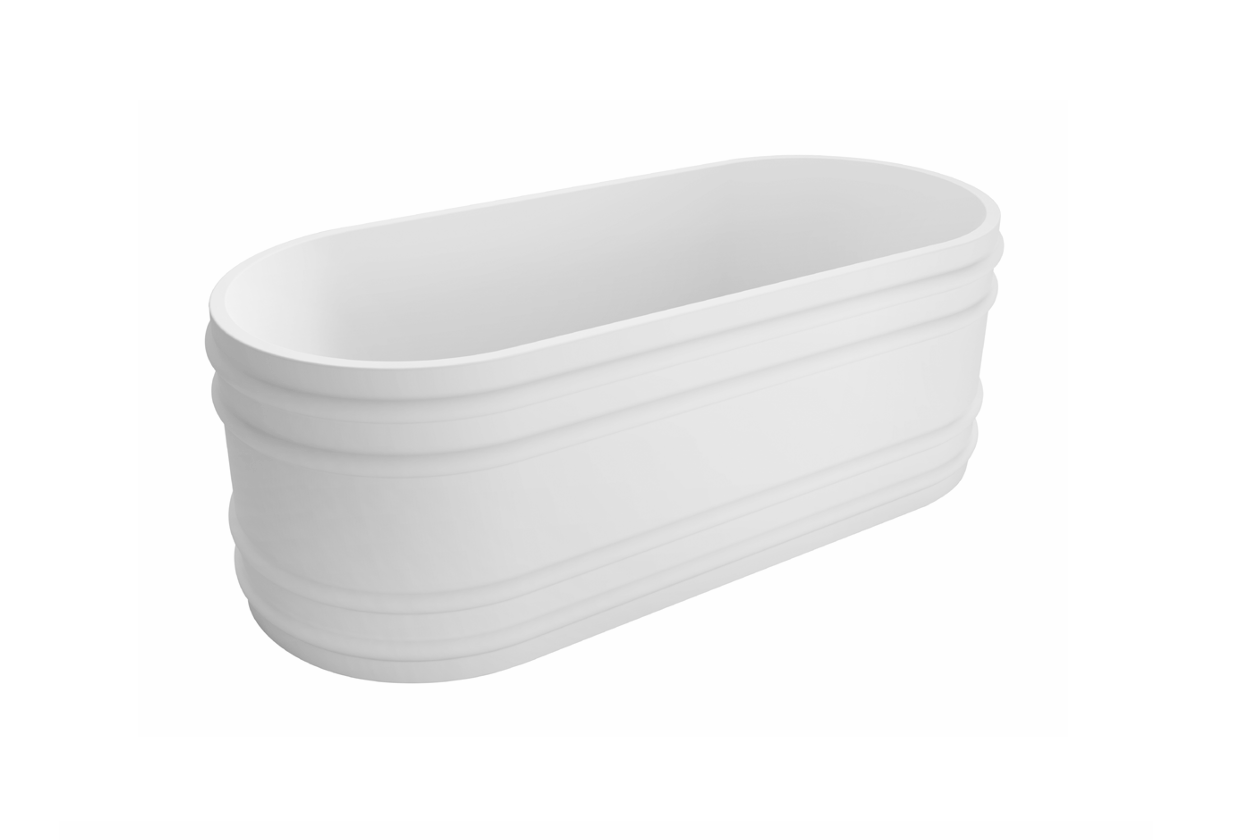 Freestanding Bath Eterno Collection — Matte White 1800mm
