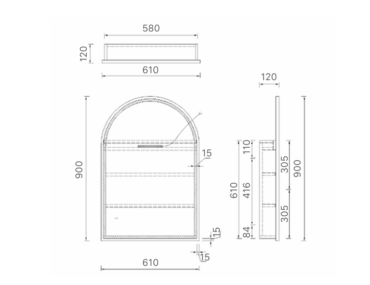 Archive LED Mirror — Touchless Series