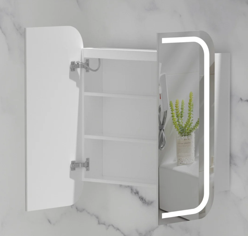 Carysil Grand LED Shaving Cabinet — 750×800mm (Matte White)