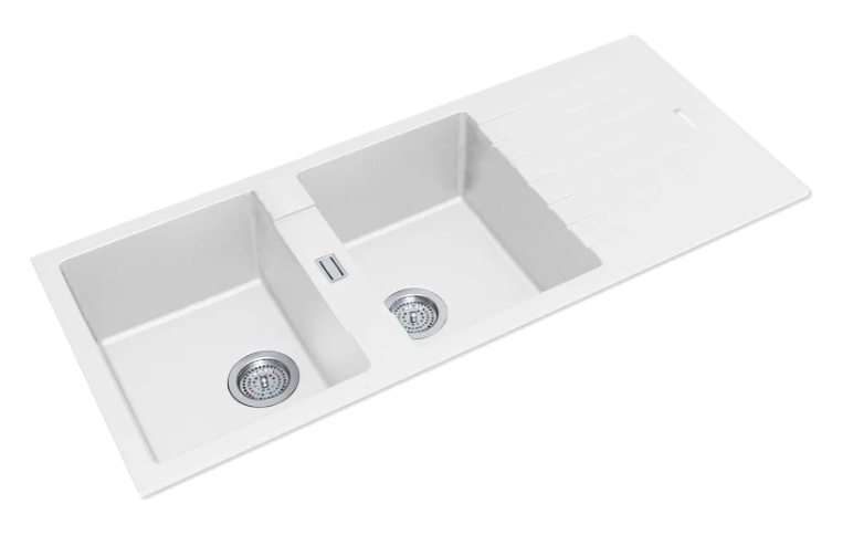 Granite Double Bowl Sink with Drainer – 1160 × 500 × 200 mm