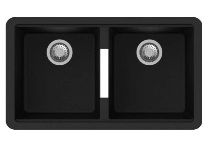 Carysil 824 × 481 × 241 mm Granite Double Bowl Undermount Sink