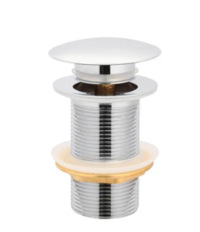 32/40mm Mushroom Top Solid Brass Basin Pop Up Waste with No Overflow