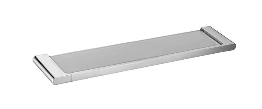 Premium 550mm Tempered Glass Shower Shelf – Wall Mounted Storage