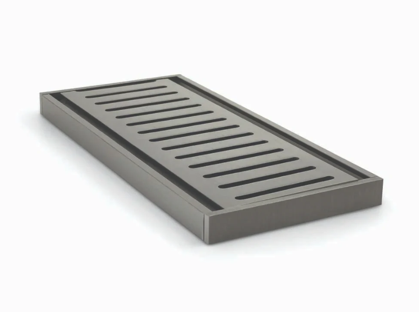Muses Custom Cut Triple Anodised Aluminium Floor Grate & Drain (100mm Width)