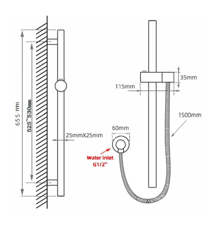 Premium Round Handheld Shower Set