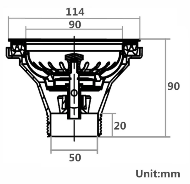 90 x 114mm Kitchen Sink Basket Waste & Strainer