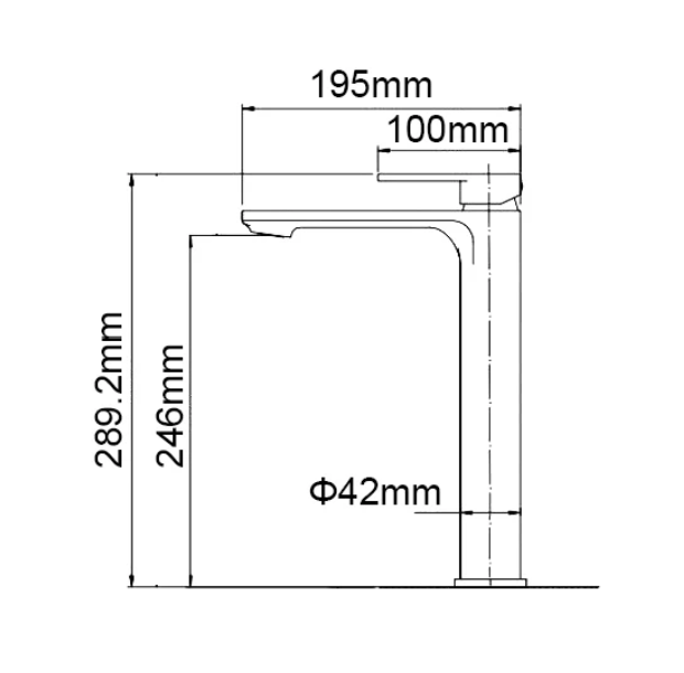 Square Profile Tall Basin Mixer