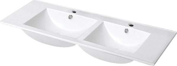 Floor Standing Minimalist Two Pack Vanity with Ceramic Top