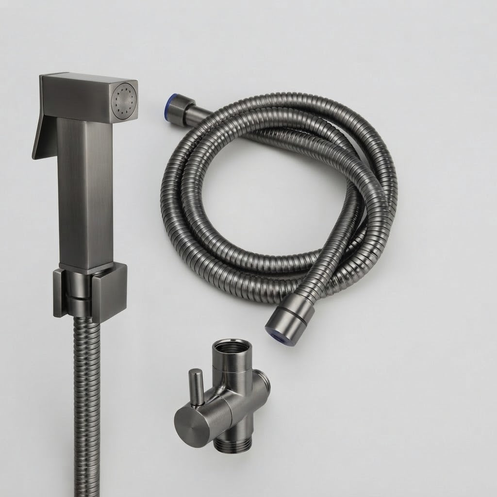 Square Brass Toilet Bidet Spray Set