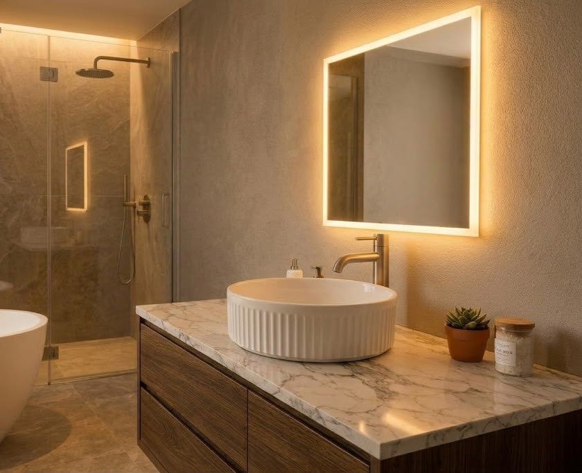 Fluted Round Counter Basins