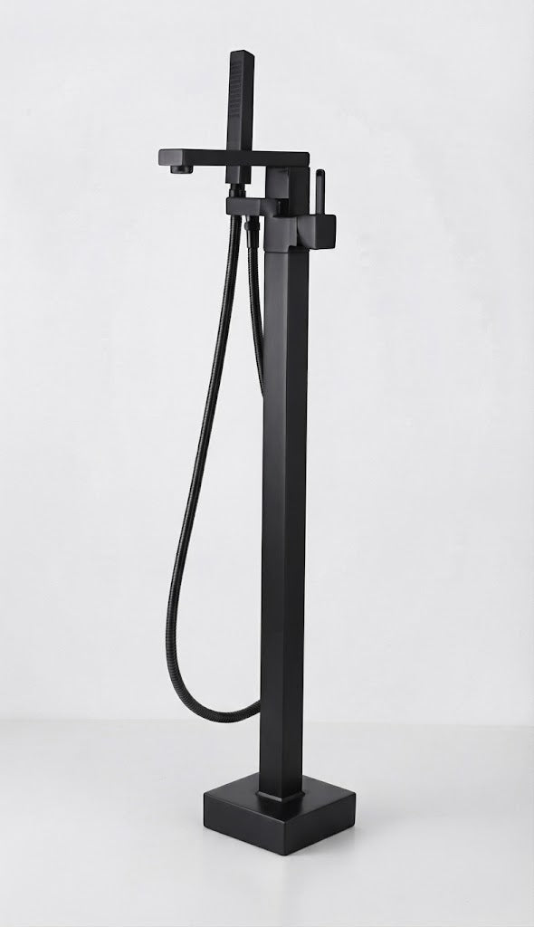 Freestanding Bath Mixer With Handheld Shower