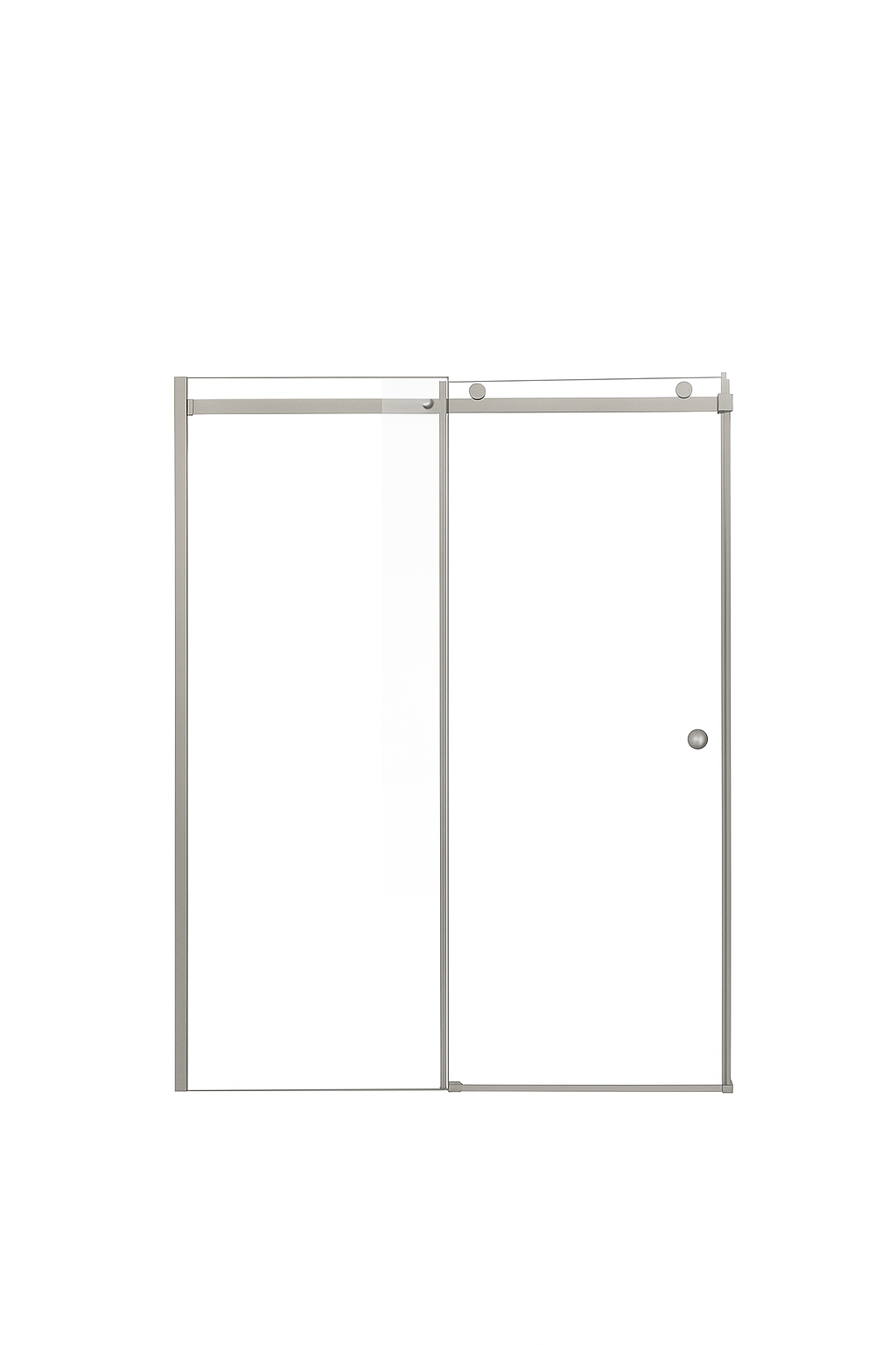 Wall to Wall Frameless Sliding Shower Screen – 2000mm Height