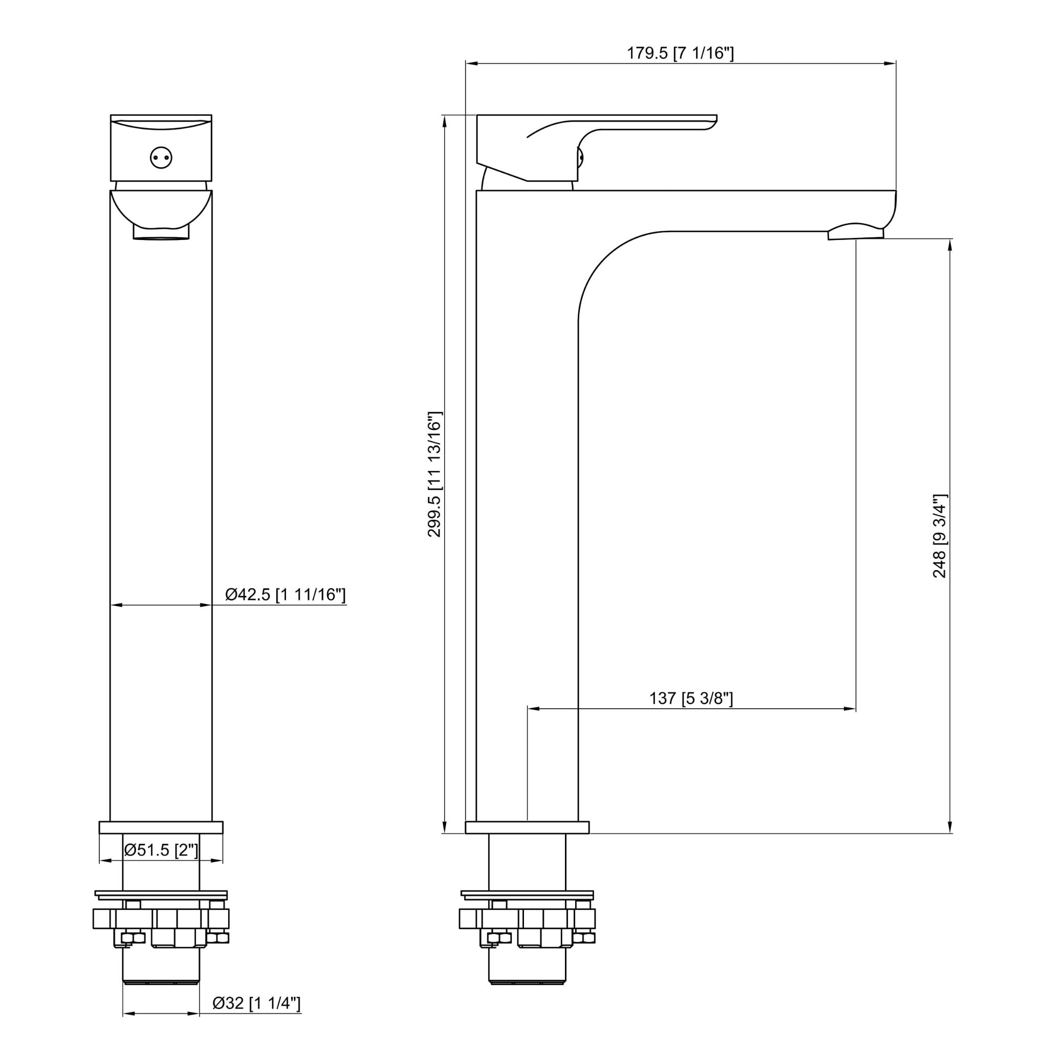 Tall Deck Mount Basin Mixer