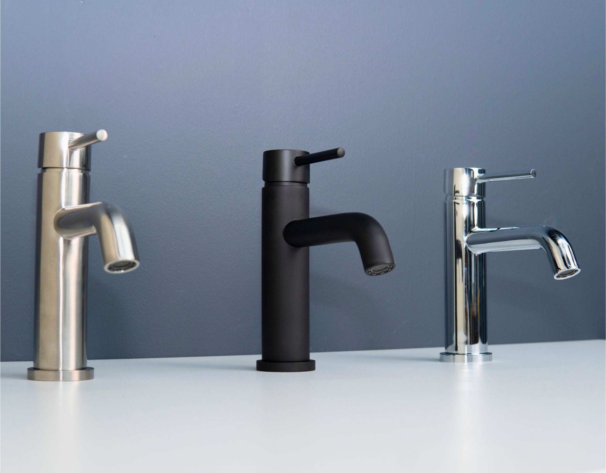 Round Deck Mount Basin Mixer