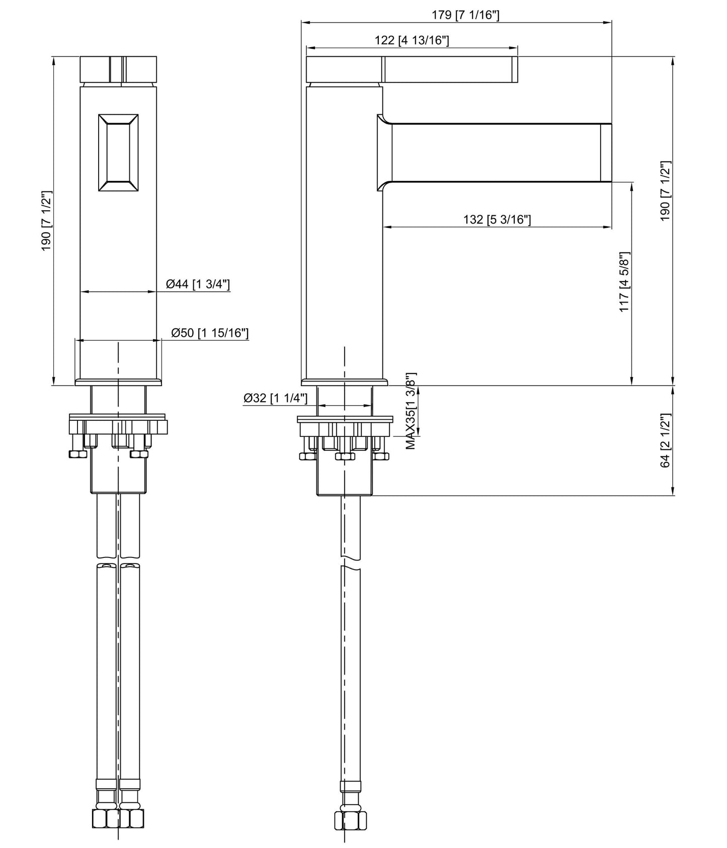 Luana Interiors - Deck Mount Basin Mixer in 3 Selectable Colors