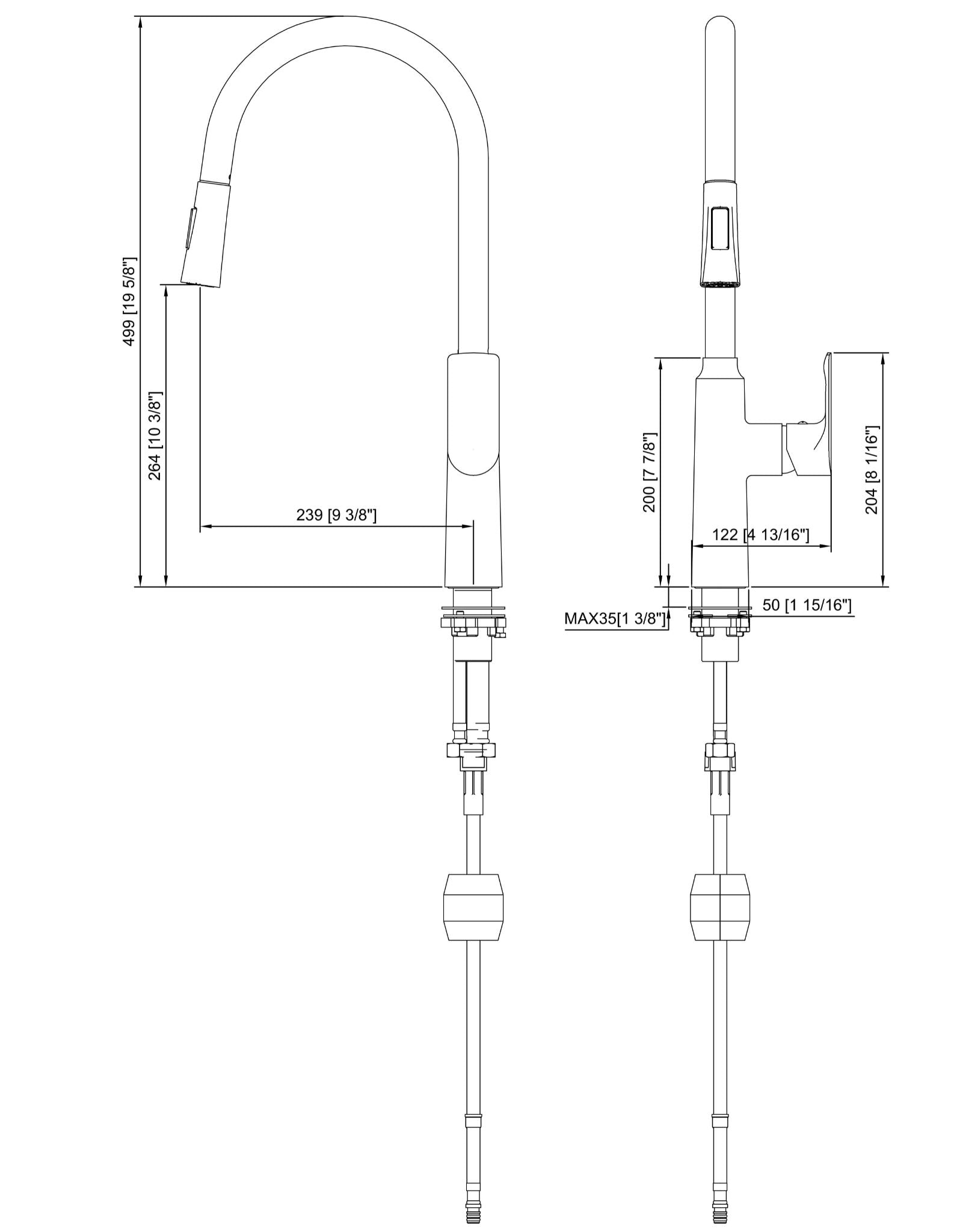 Modern Pull‑Out Kitchen Mixer Tap