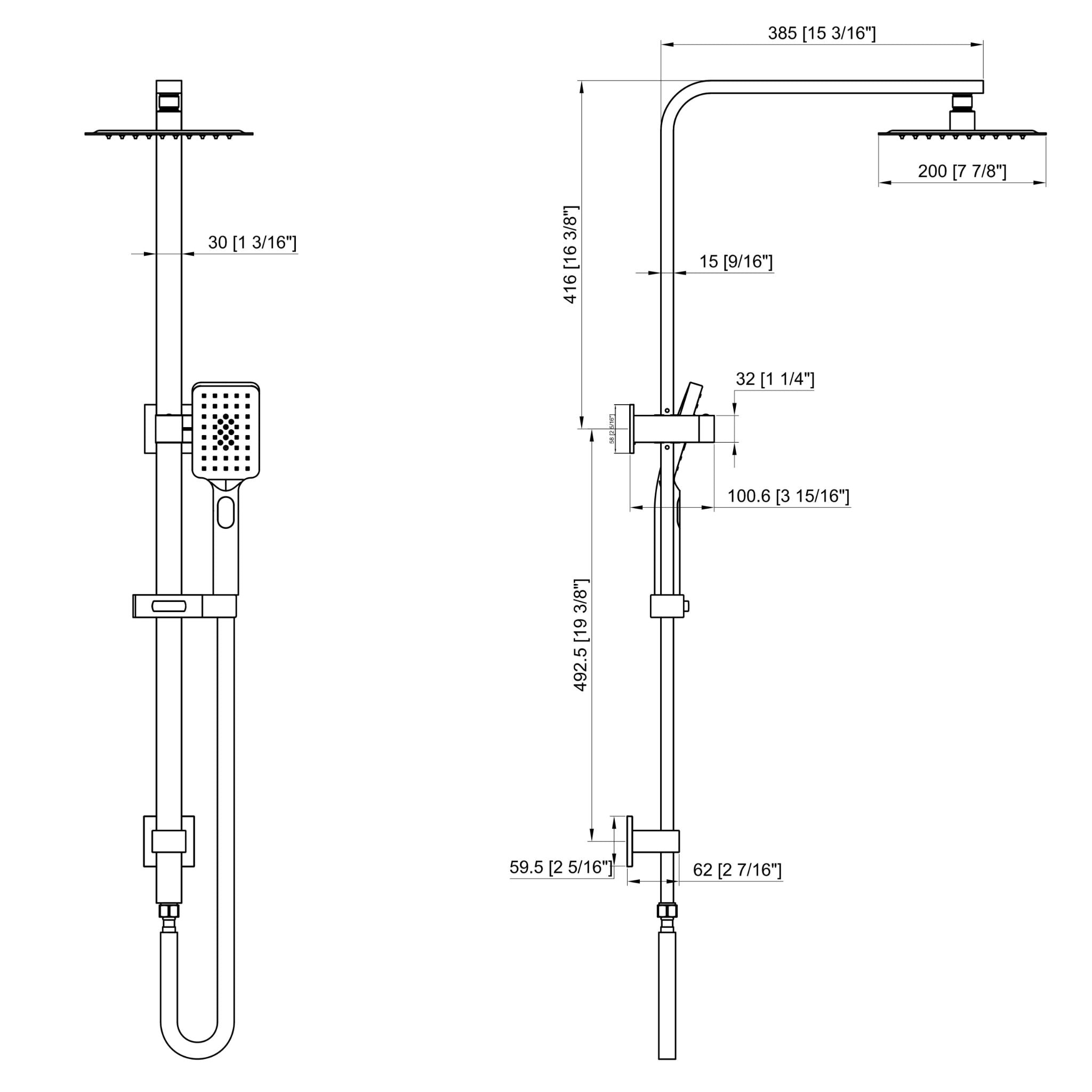 Modern Chrome 6-Piece Bathroom Hardware Package – Shower Column, Basin Mixer, Basin & Accessories Set