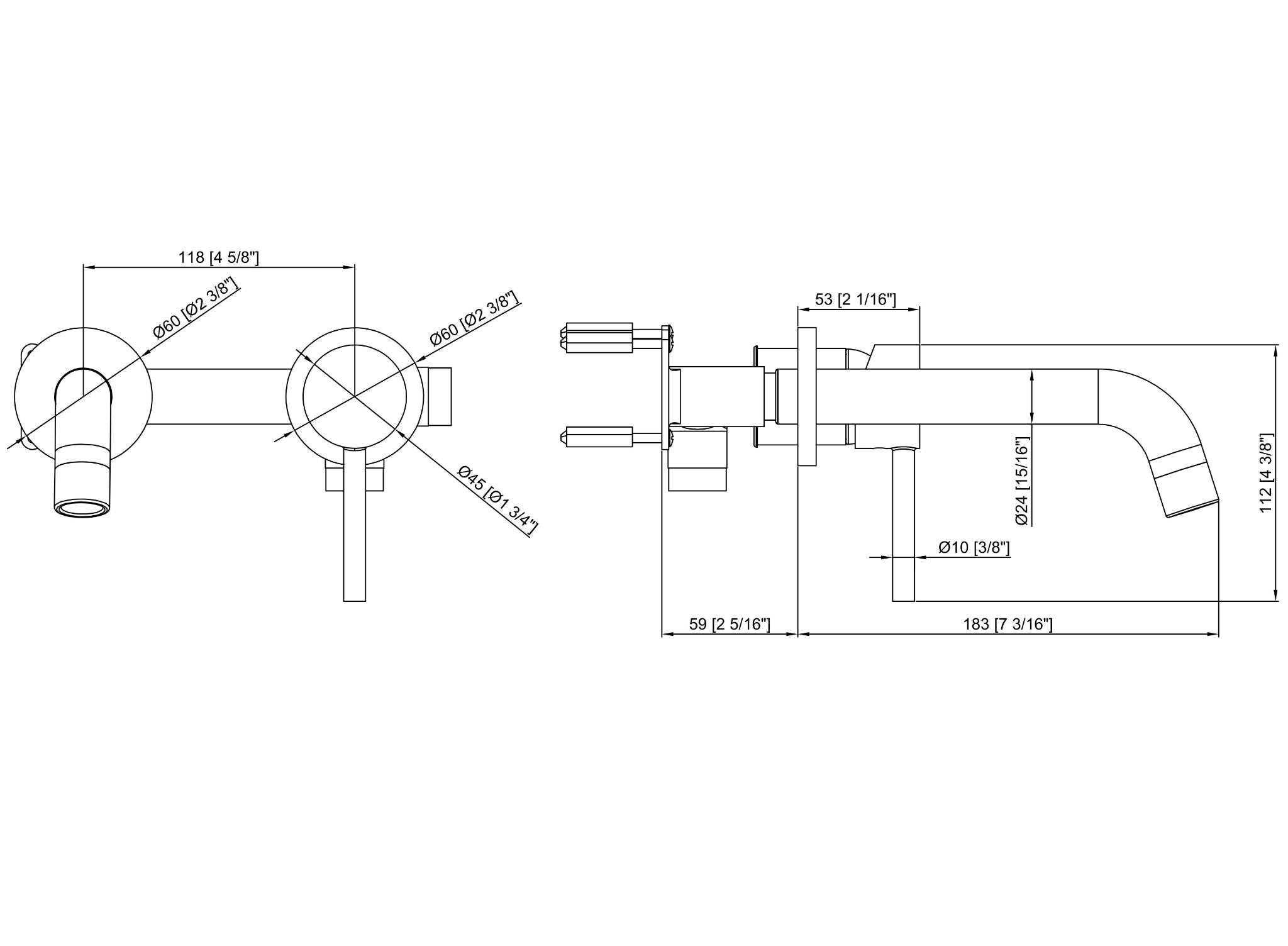 Wall Mount Basin Mixer Tap