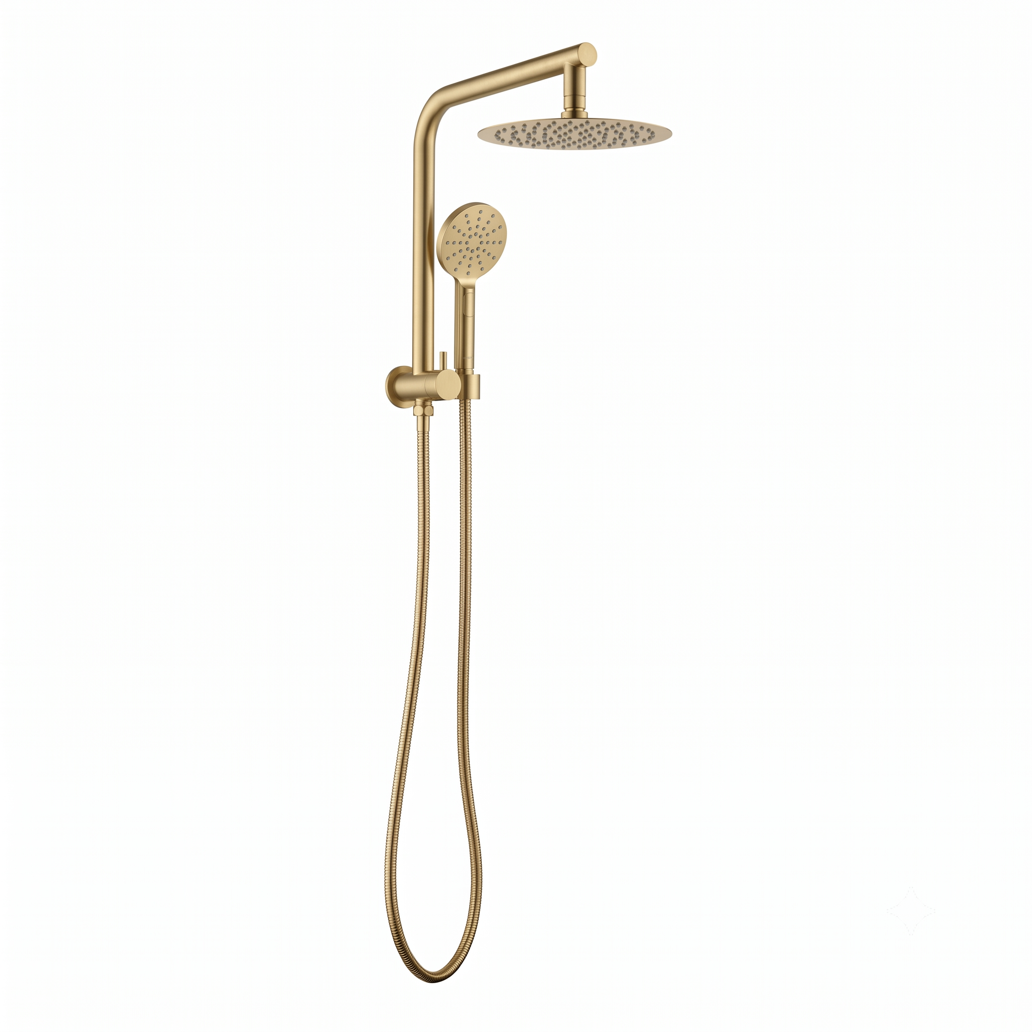 Round Multi‑Function Twin Half Rail Shower (Bottom Inlet)
