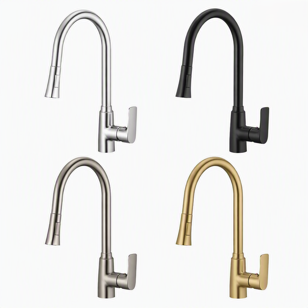 Modern Pull‑Out Kitchen Mixer Tap
