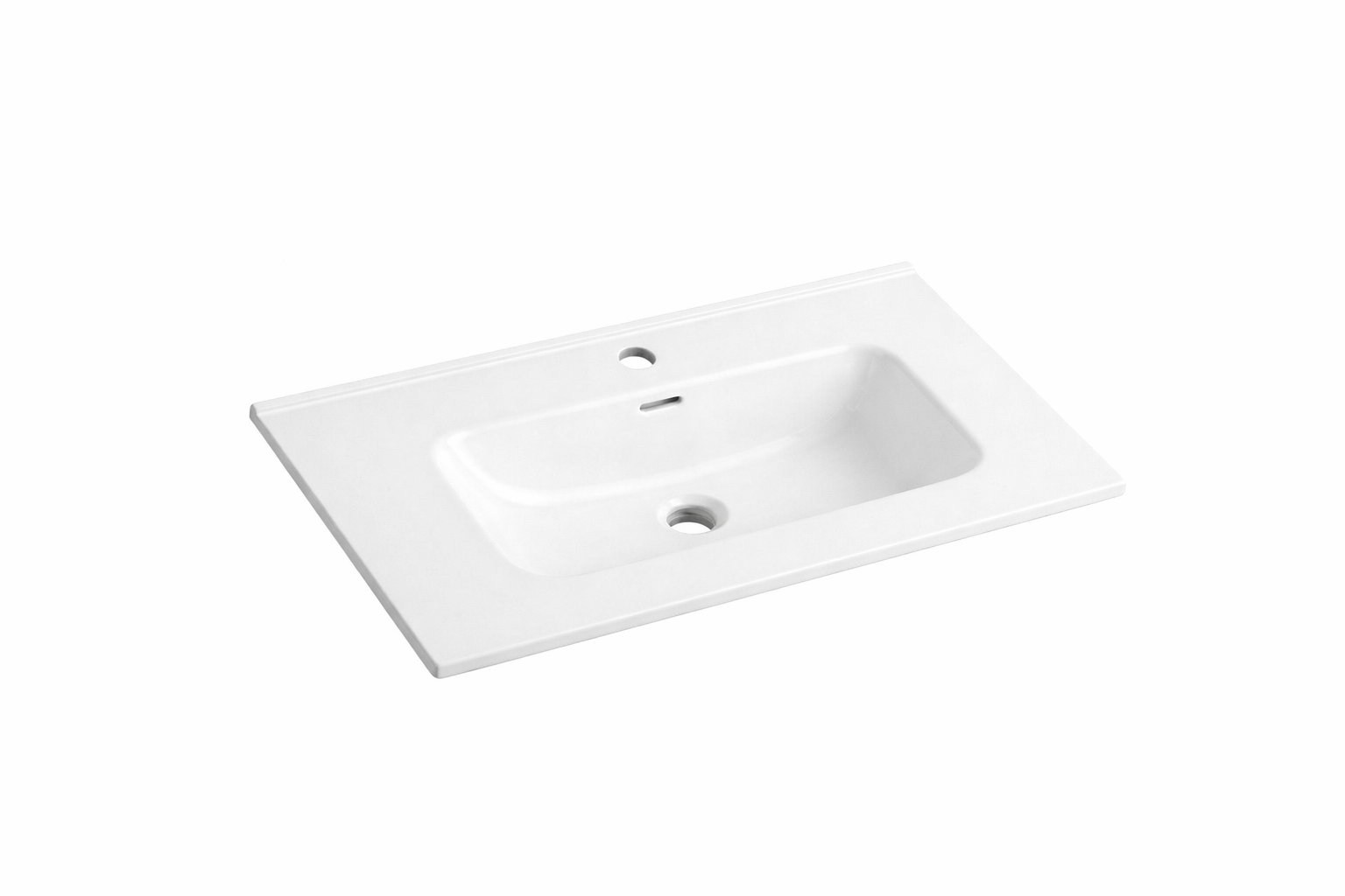 Floor Standing Minimalist Two Pack Vanity with Ceramic Top