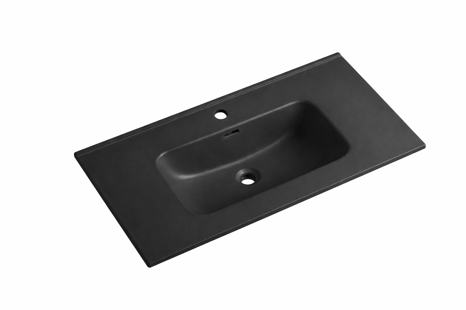 Floor Standing Minimalist Two Pack Vanity with Ceramic Top