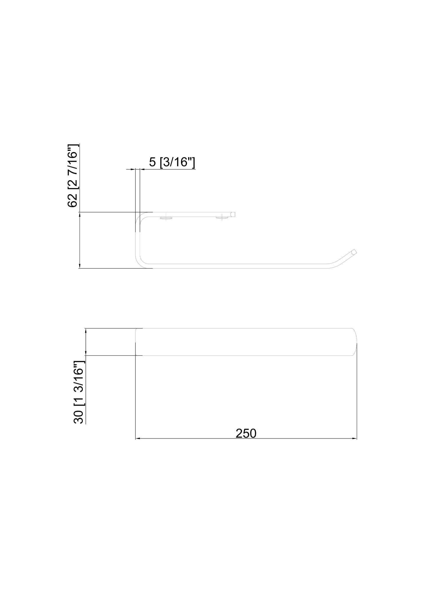 Minimalist bathroom accessory - Robe Hook/Toilet Paper holder/Towel Ring/Towel Rail