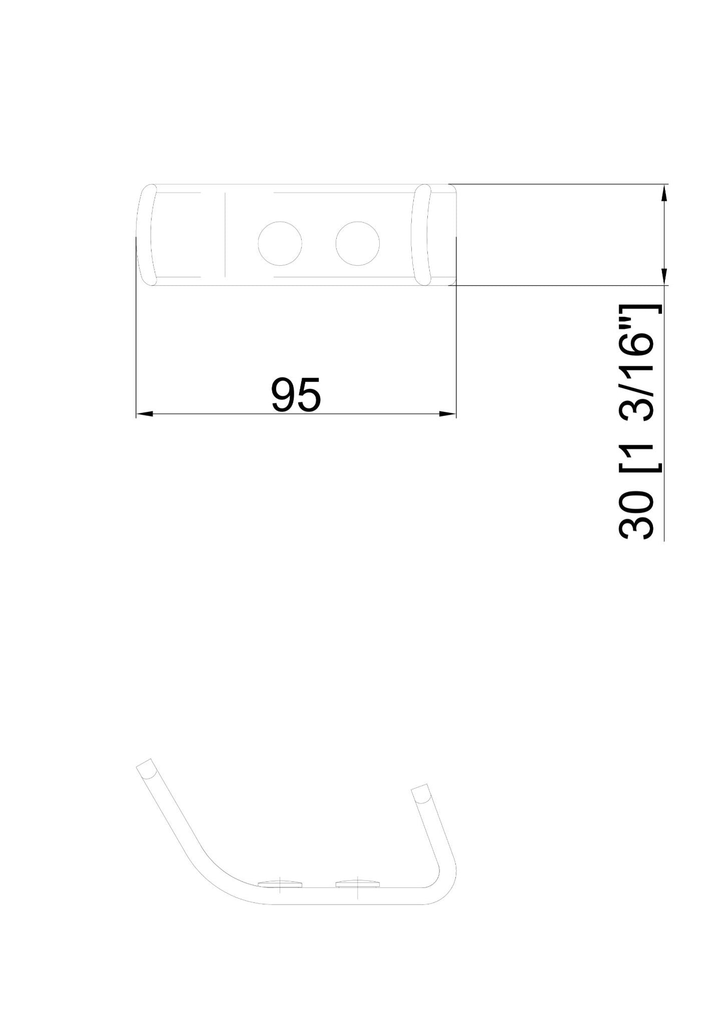 Minimalist bathroom accessory - Robe Hook/Toilet Paper holder/Towel Ring/Towel Rail