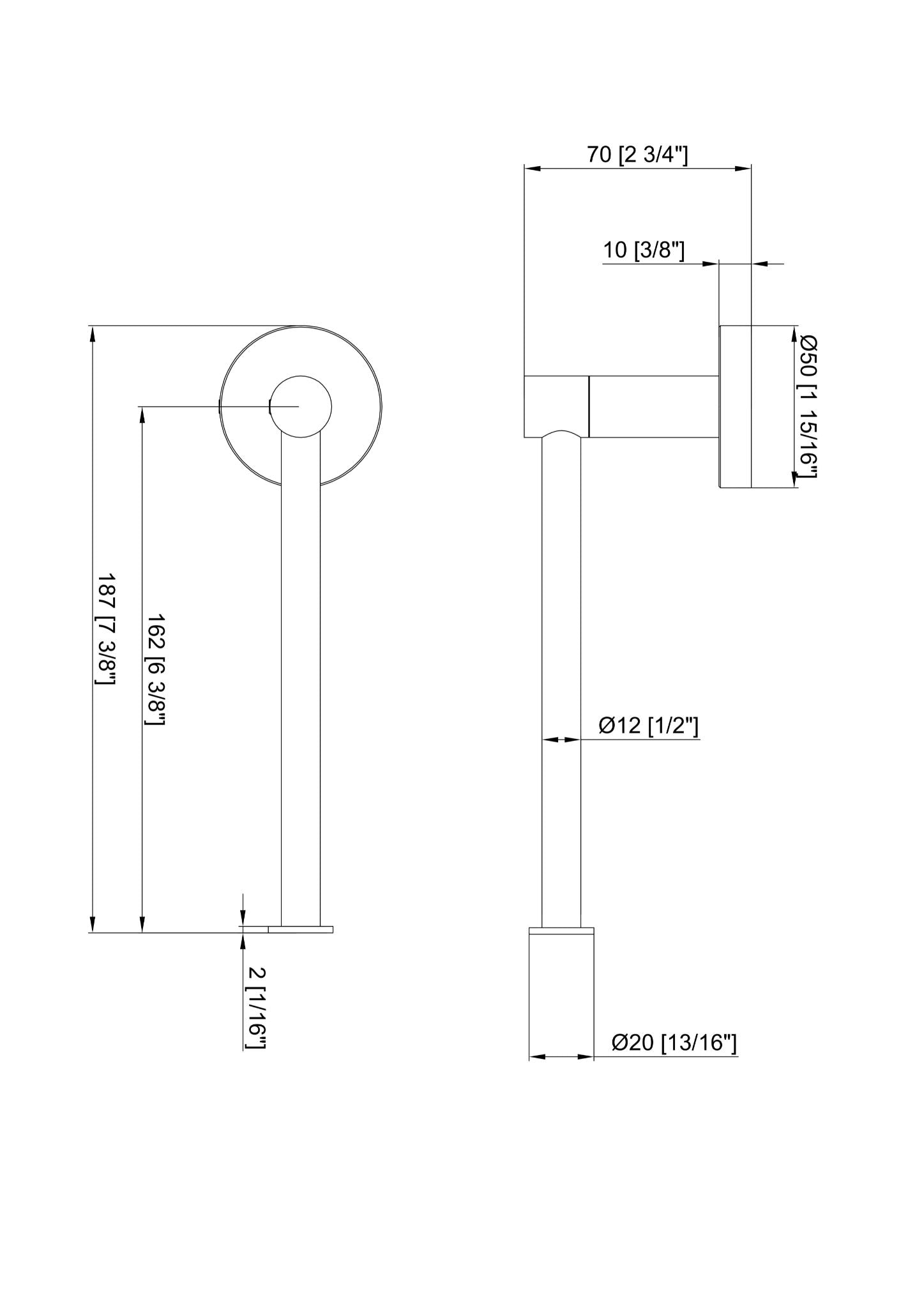 Round bathroom accessory - Robe Hook/Toilet Paper holder/Towel Ring/Towel Rail