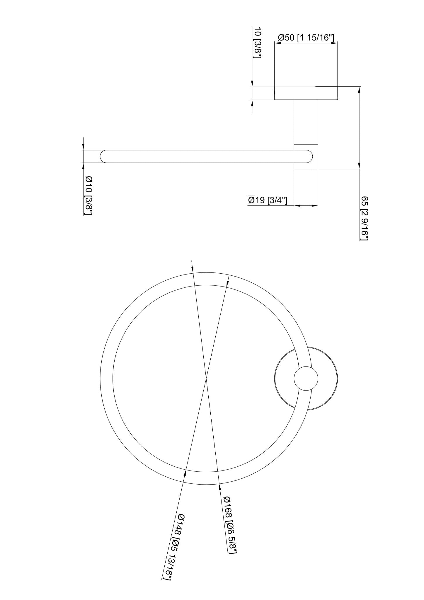 Round bathroom accessory - Robe Hook/Toilet Paper holder/Towel Ring/Towel Rail