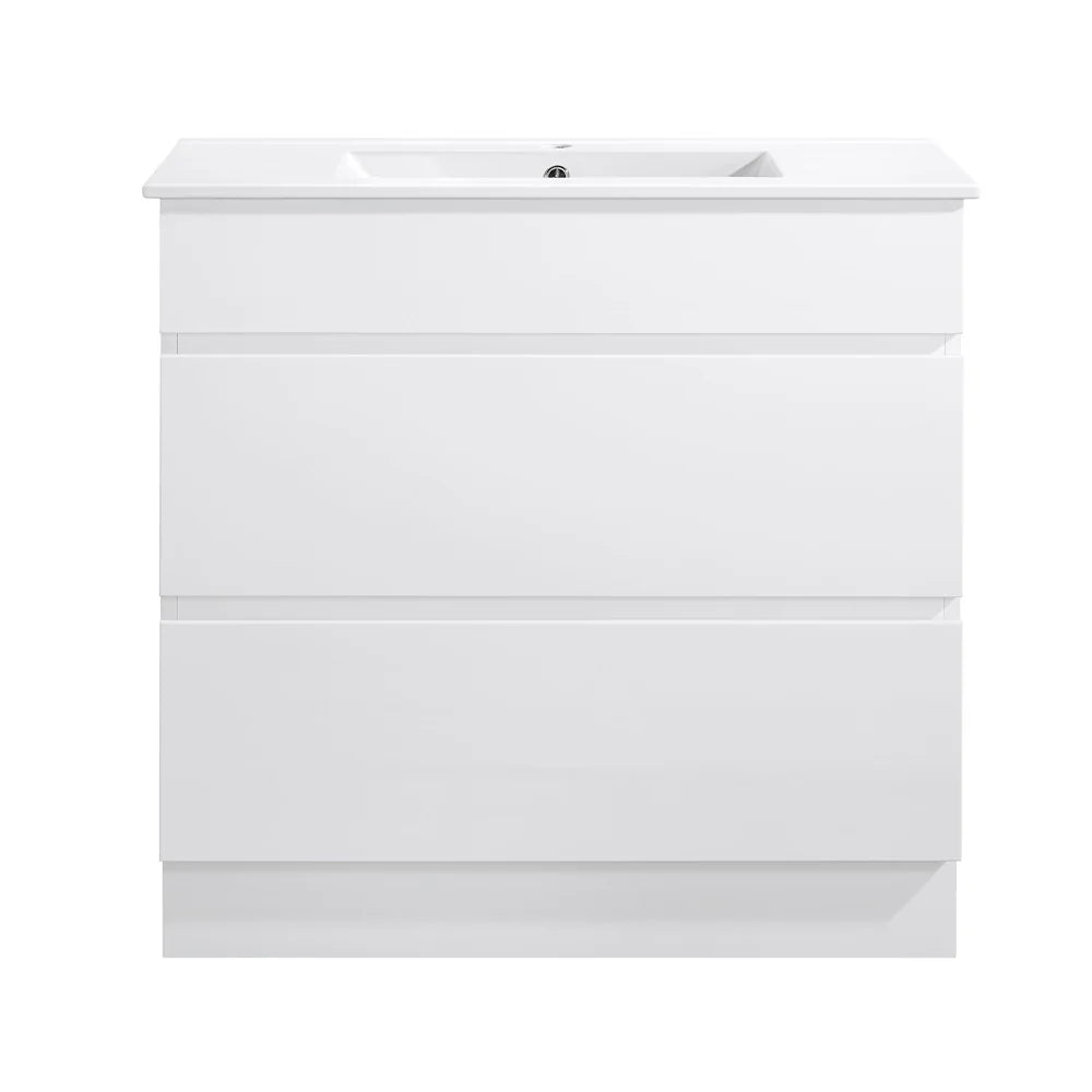 CORE Vanity – Gloss White Vanity & Ceramic Top