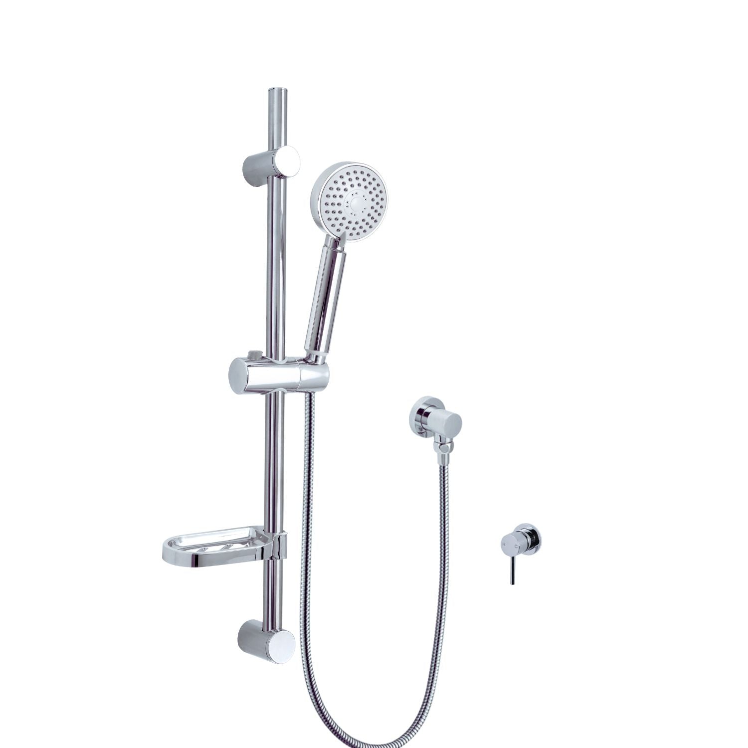Luana Interiors - Half Rail Sliding Shower