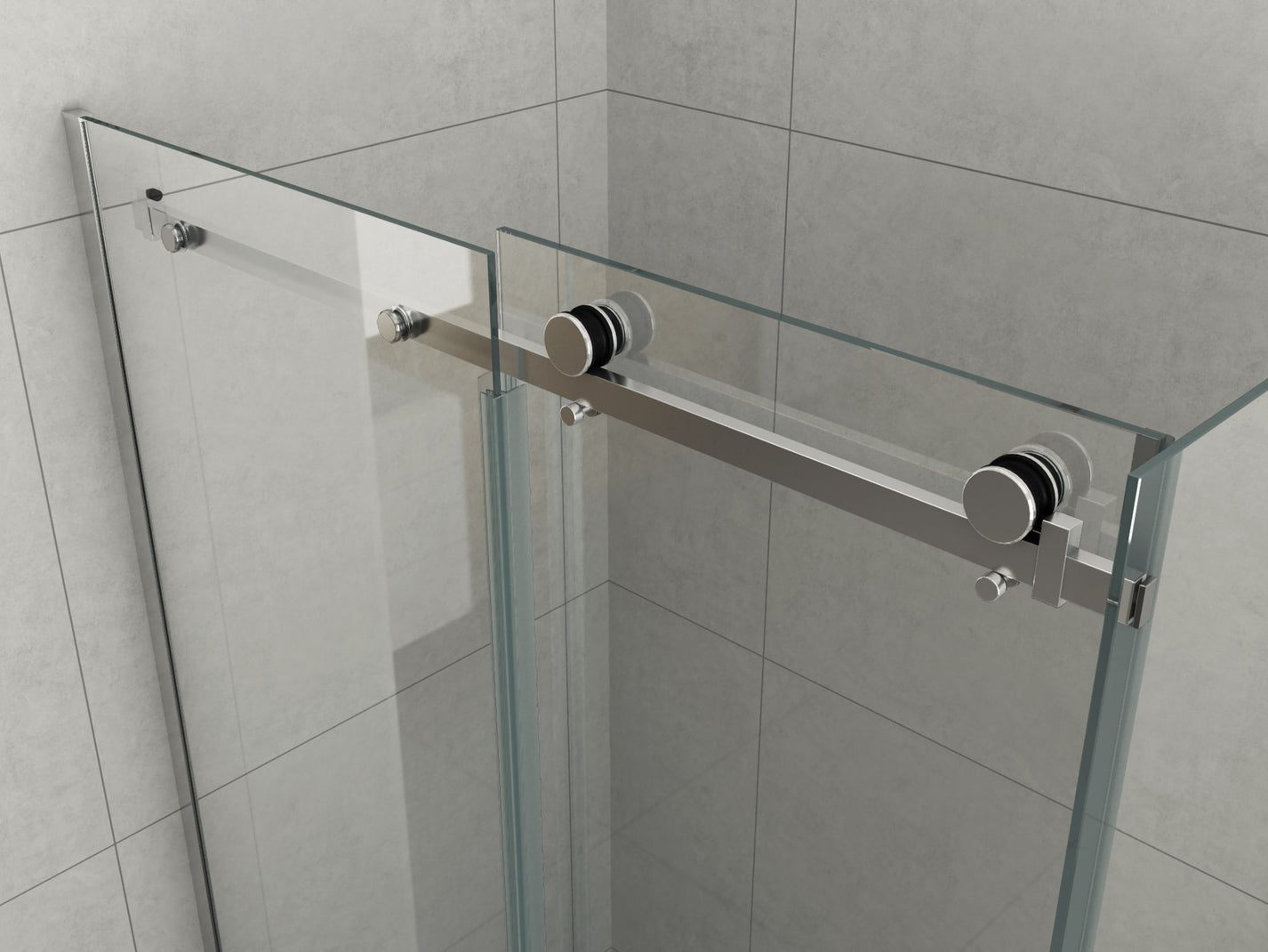 Frameless Sliding Corner Shower Screen LuanaInteriors