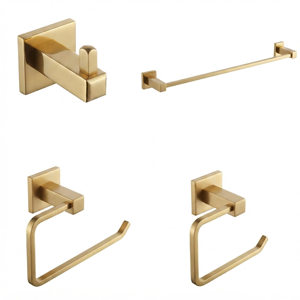 Square bathroom accessory - Robe Hook/Toilet Paper holder/Towel Ring/Towel Rail