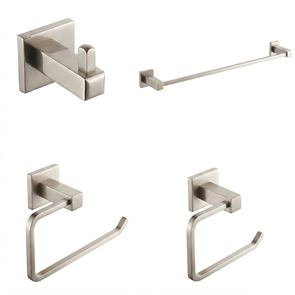 Square bathroom accessory - Robe Hook/Toilet Paper holder/Towel Ring/Towel Rail