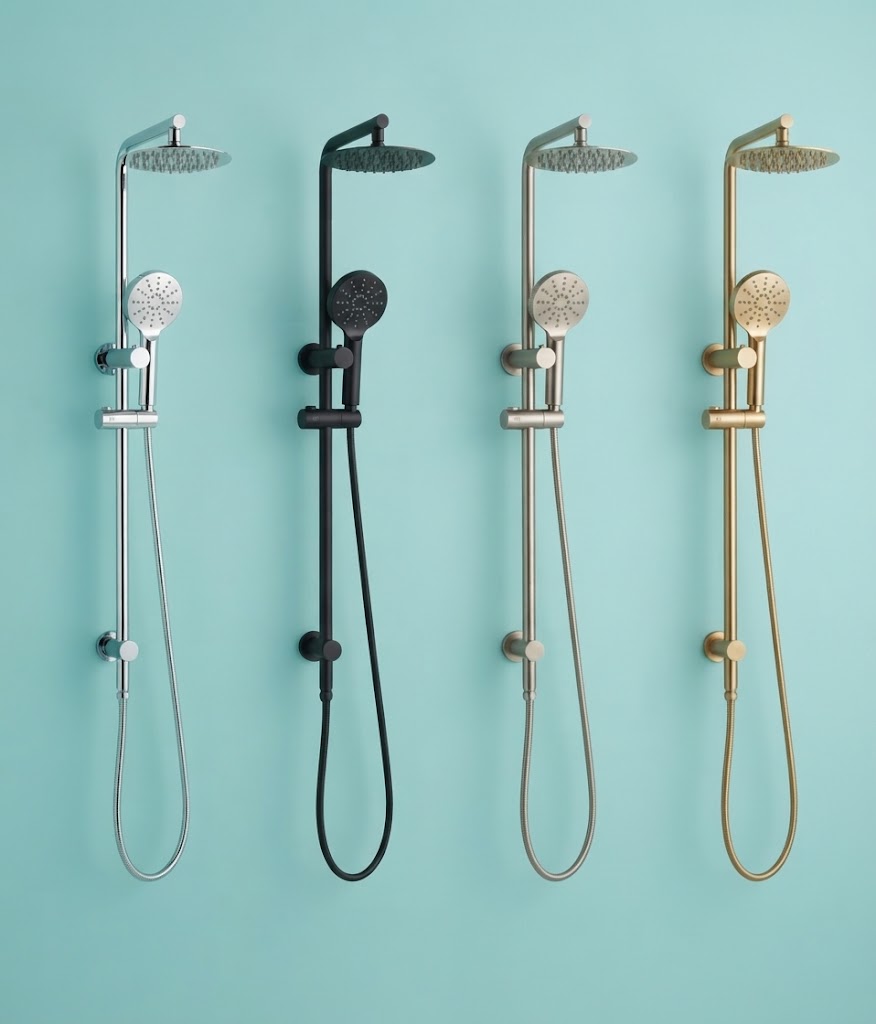 Round Multi Function Twin Rail Shower (Top inlet)