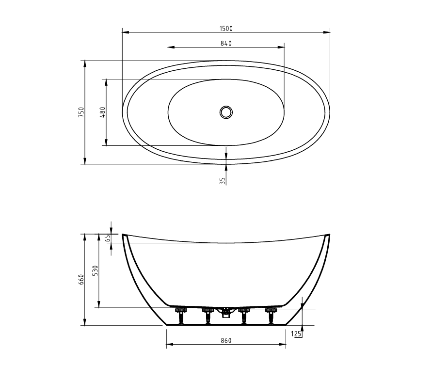 Gubbio Freestanding Bathtub