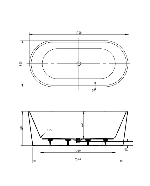 Prato    Freestanding Bathtub