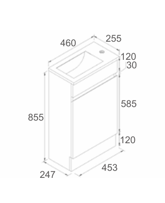 Blair 450mm Vanity – Floor Mounted or Wall Hung