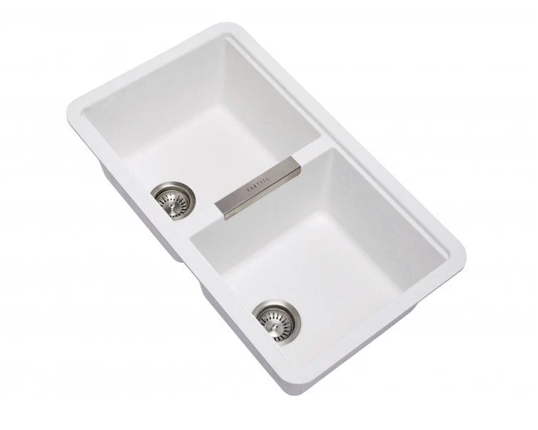 Carysil 824 × 481 × 241 mm Granite Double Bowl Undermount Sink