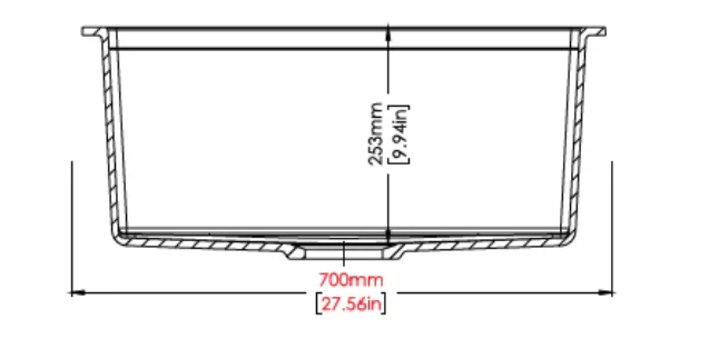 Carysil Harmony Single Bowl Granite Kitchen Sink 610×457×253mm
